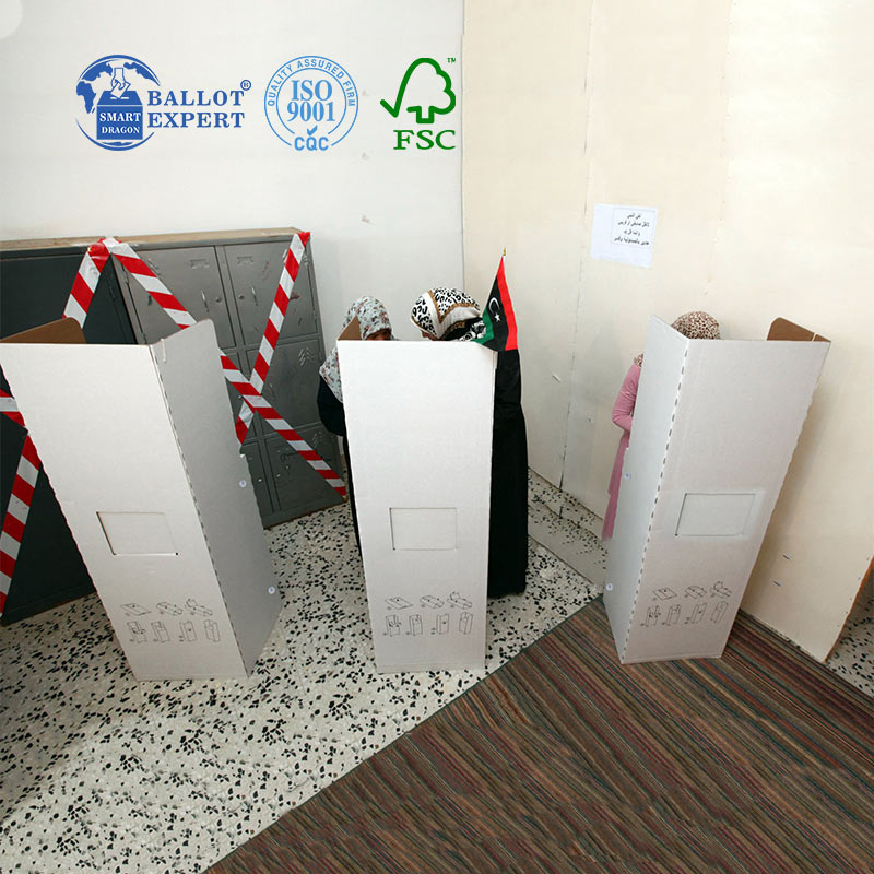 corrugated paper voting booth1