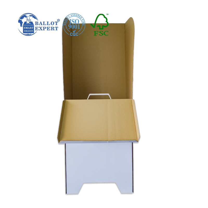 corrugated paper voting booth5