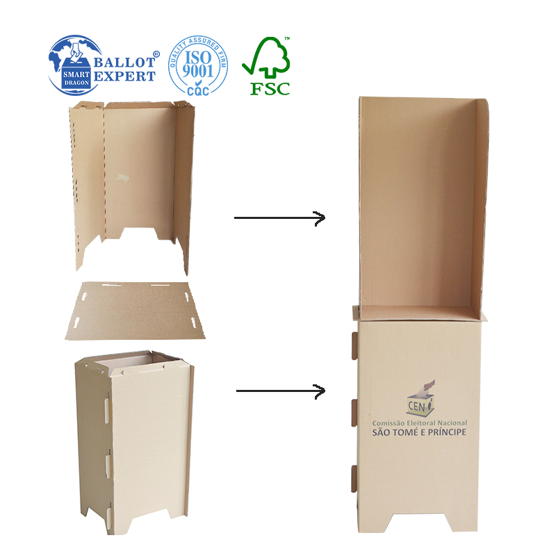 corrugated cardboard voting table15