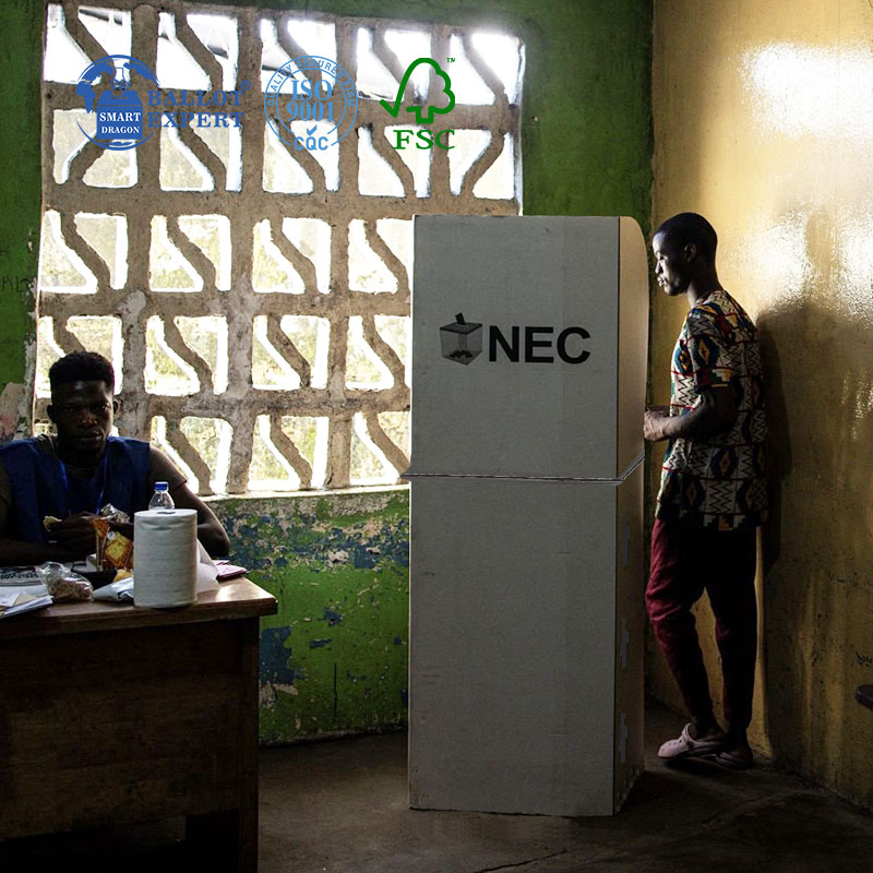 Cardboard Standing Voting Booth1