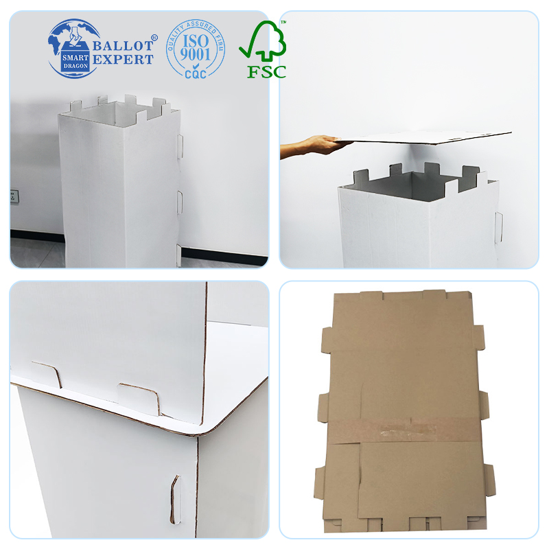 Cardboard Standing Voting Booth6